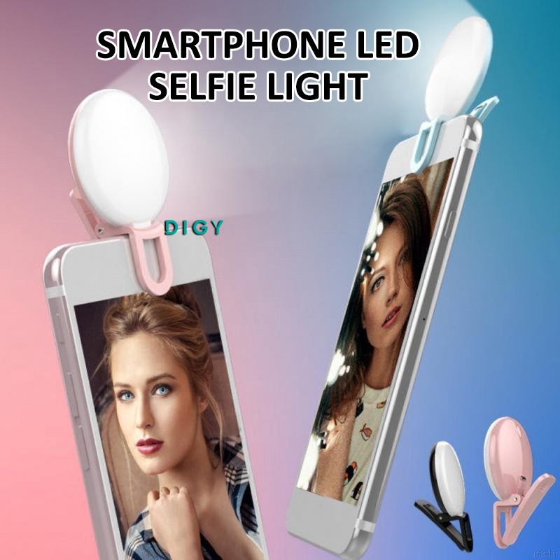 termurah Smartphone Led Selfie Light  3 Model cahaya GRATIS Kabel data USB Micro Lamp Cincin Jepit