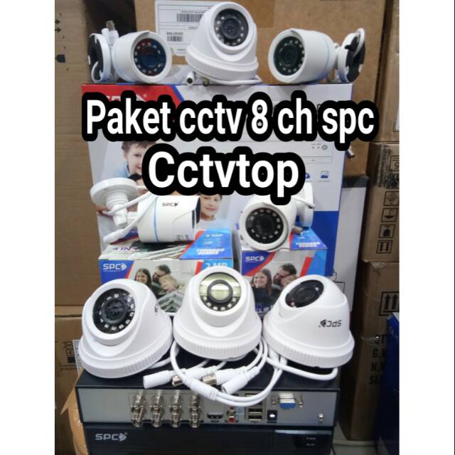 Paket cctv spc 8 ch full hd 1080P  2 mp lengakp tinggal pasang