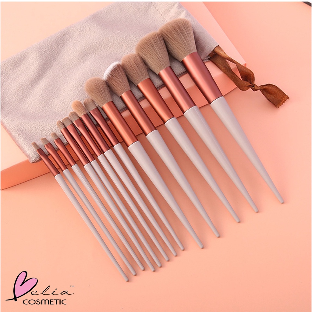 ❤ BELIA ❤ BIOAQUA kuas make up Kuas Set 8pcs | 13pcs Kuas Kosmetic Brush foundation | brush eyeshadow | eyebrow brush | blush brush | lip brush | BPOM