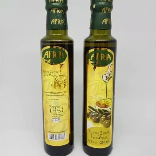 

Minyak Zaitun Afra 250ml Extra Virgin Olive Oil
