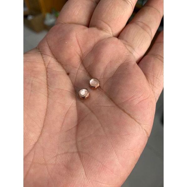 Crown knop jam tangan Omega rose gold 6mm