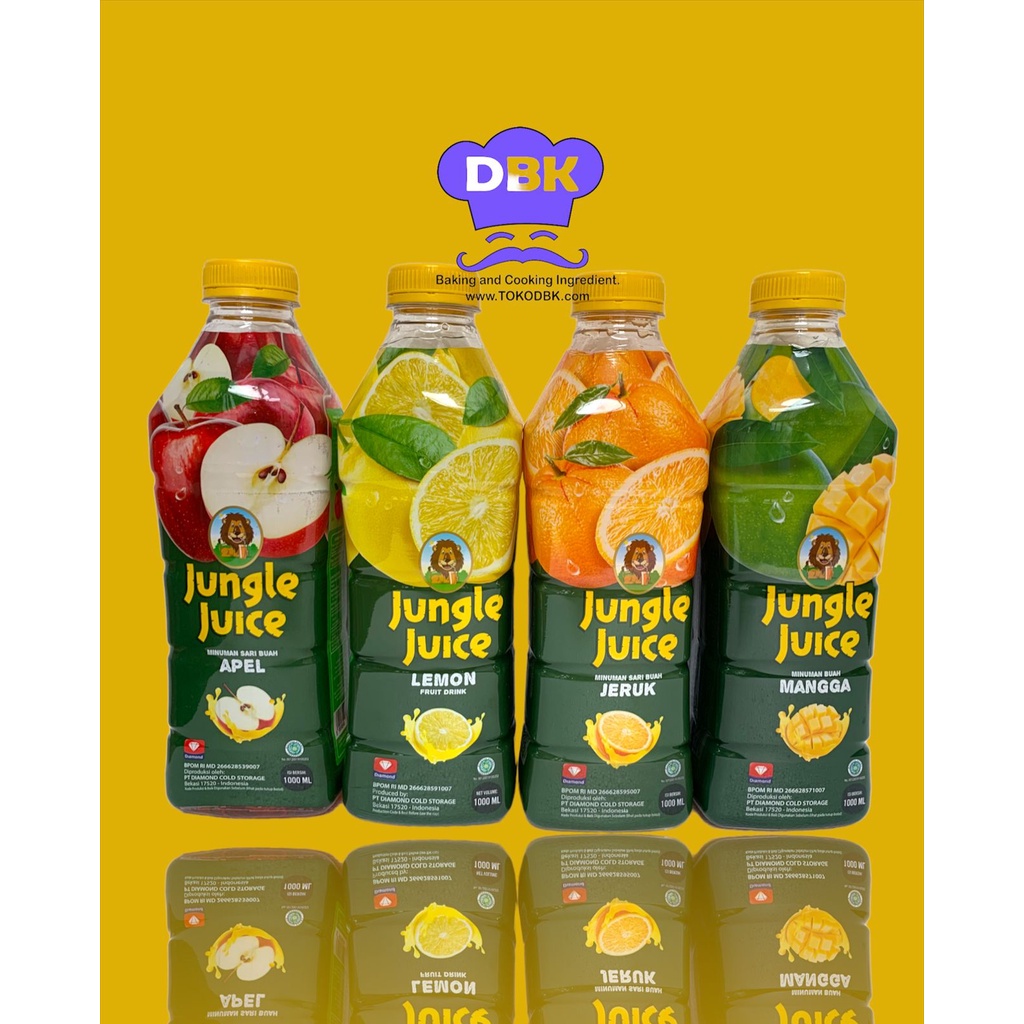 

JUNGLE JUICE MINUMAN SARI BUAH JERUK,APEL,MANGGA,LEMON 1LT