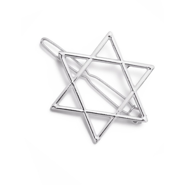LRC Jepit Rambut Fashion Alloy Hollow Six-pointed Star Hairpin F4262X