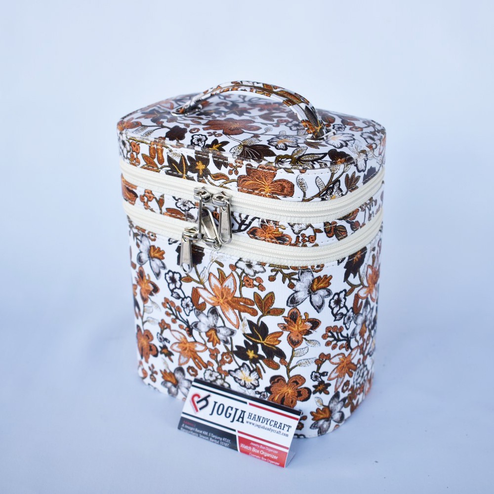 TAS KOSMETIK CANTIK MOTIF BATIK PU LEATHER