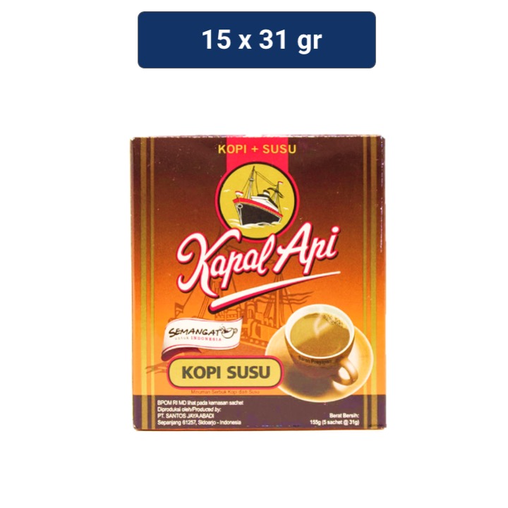 

Kapal Api Susu Kopi 31 gr x 15