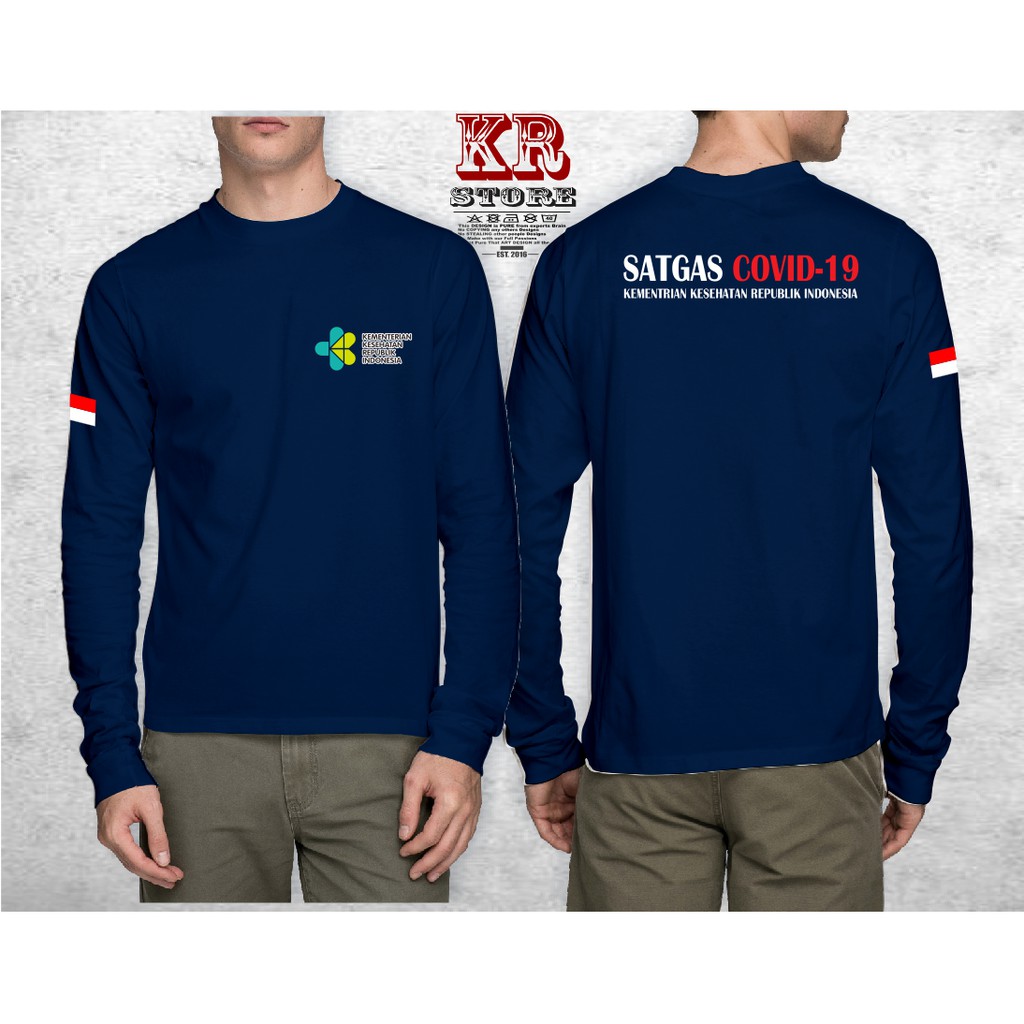 KAOS BAJU SATGAS COVID-19 KEMENKES KAOS DISTRO KEREN Tangan Panjang
