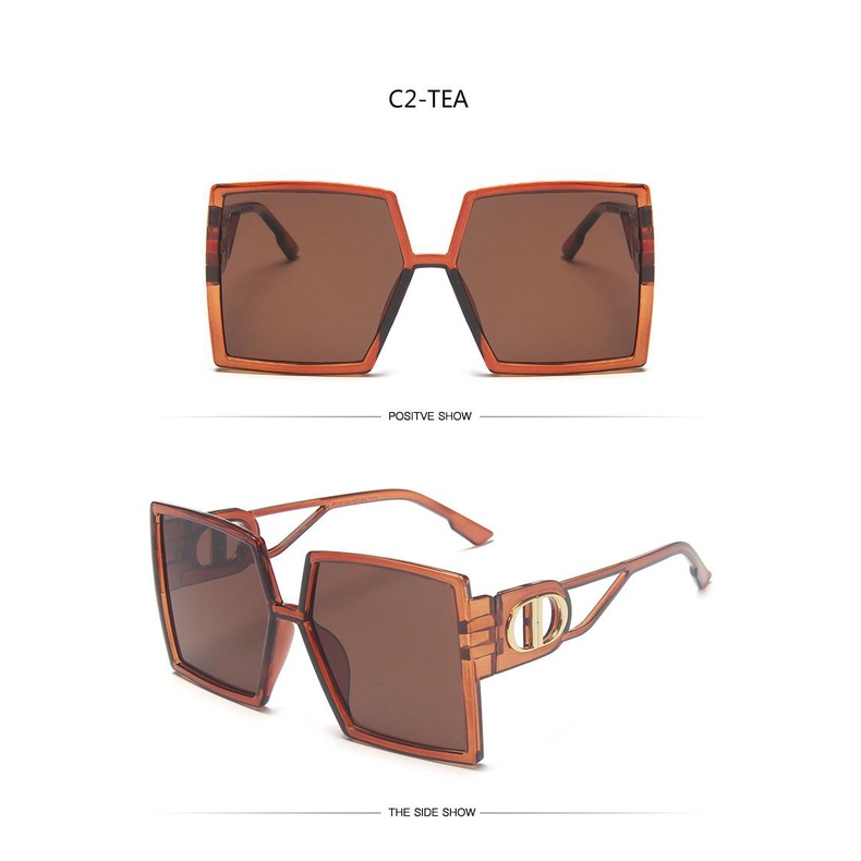 European and American fashion trend big frame retro square sunglasses