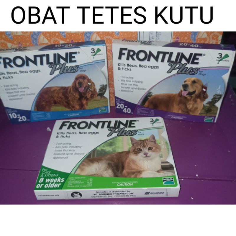 frontline obat tetes kutu anjing dan kucing frontline plus