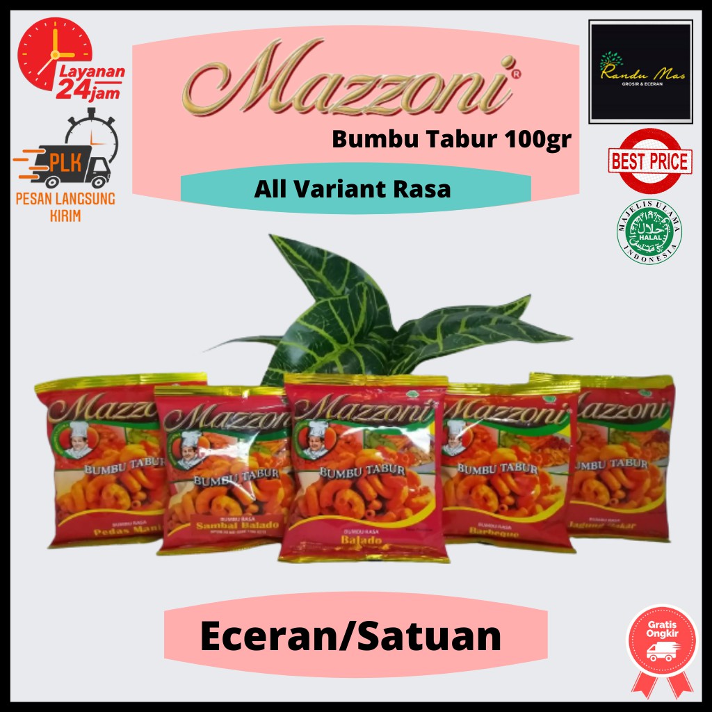 Mazzoni Bumbu Tabur Serbaguna Aneka Rasa 100gr Original Murah