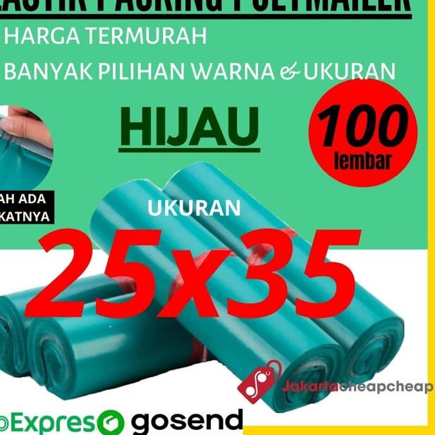

♘ Plastik Packing Polymailer 25x35 Hijau Amplop Packing Online ❃
