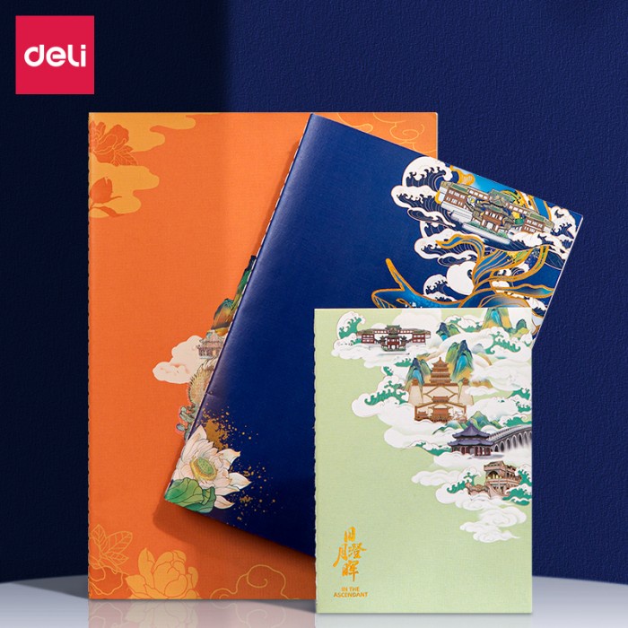 

[RESTOCK] Deli Notebook / Buku Tulis isi 3pcs Ukuran A5 A6 B5 40Lembar PFTZ03-6
