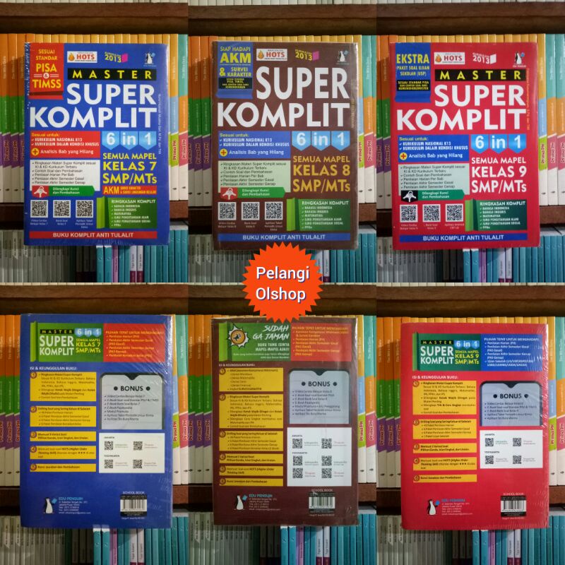 BUKU SOAL HOTS MASTER SUPER KOMPLIT SMP/MTS KELAS 7 8 9 REVISI K13N