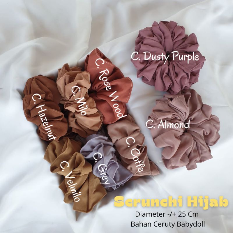 (READY STOCK SIAP KIRIM) SCRUNCHI HIJAB / IKAT RAMBUT / CEPOL RAMBUT ANTI PUSING