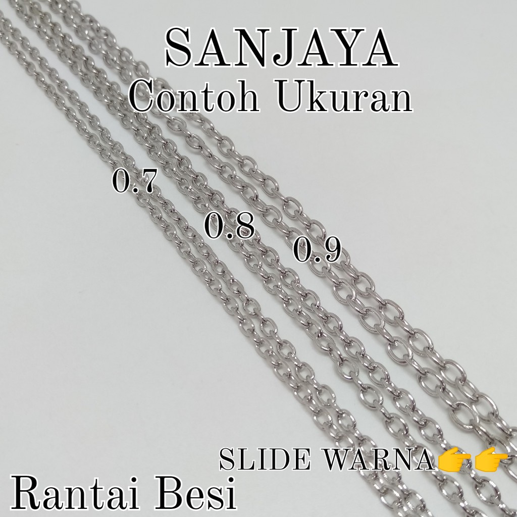 RANTAI NURI 0.7 PER PACK 100M / RANTAI BAHAN KALUNG / RANTAI BAHAN GELANG / RANTAI METERAN / RANTAI BAHAN AKSESORIS / VARIASI RANTAI BESI 0.7