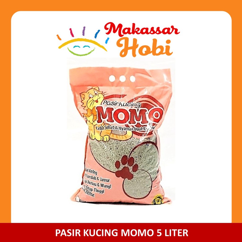 Pasir Kucing Gumpal Wangi Murah MOMO 5L 5 L Cat Litter Liter