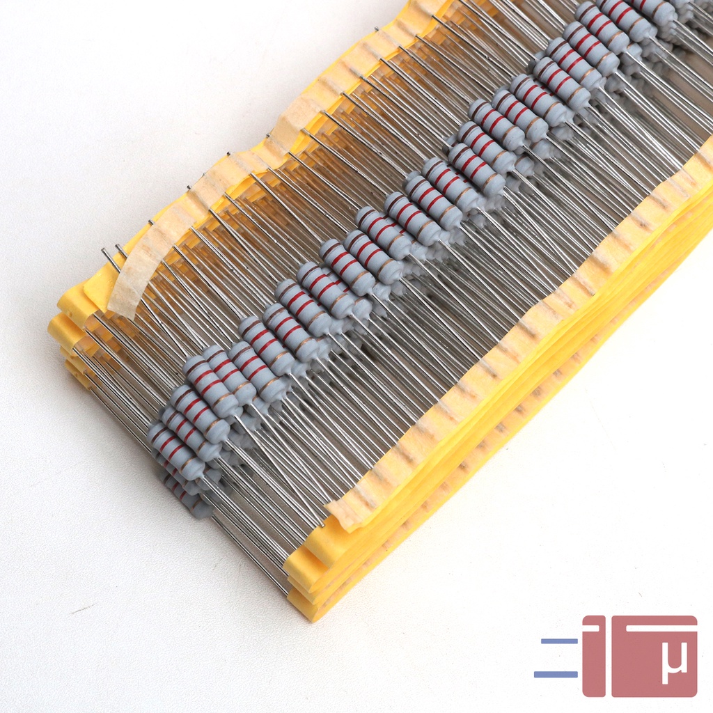 x10 Resistor 1K2 1.2K 1W Metal Oxide 5% Taiwan Kaki Tembaga