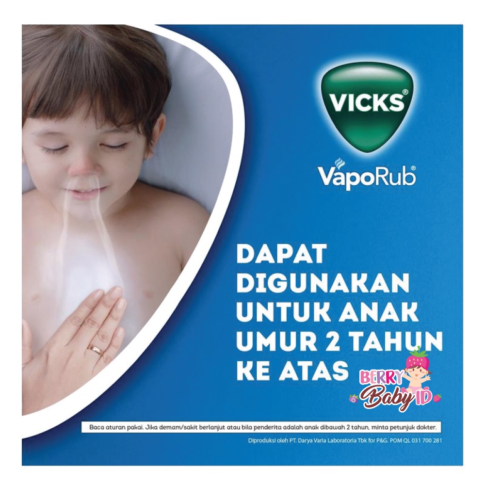 Vicks Vaporub Balsem Obat Gosok Pereda Pilek Batuk Flu Anak Dewasa Berry Mart