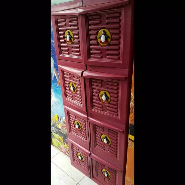 Lemari pakain plastik m.club susun 4 cabinet