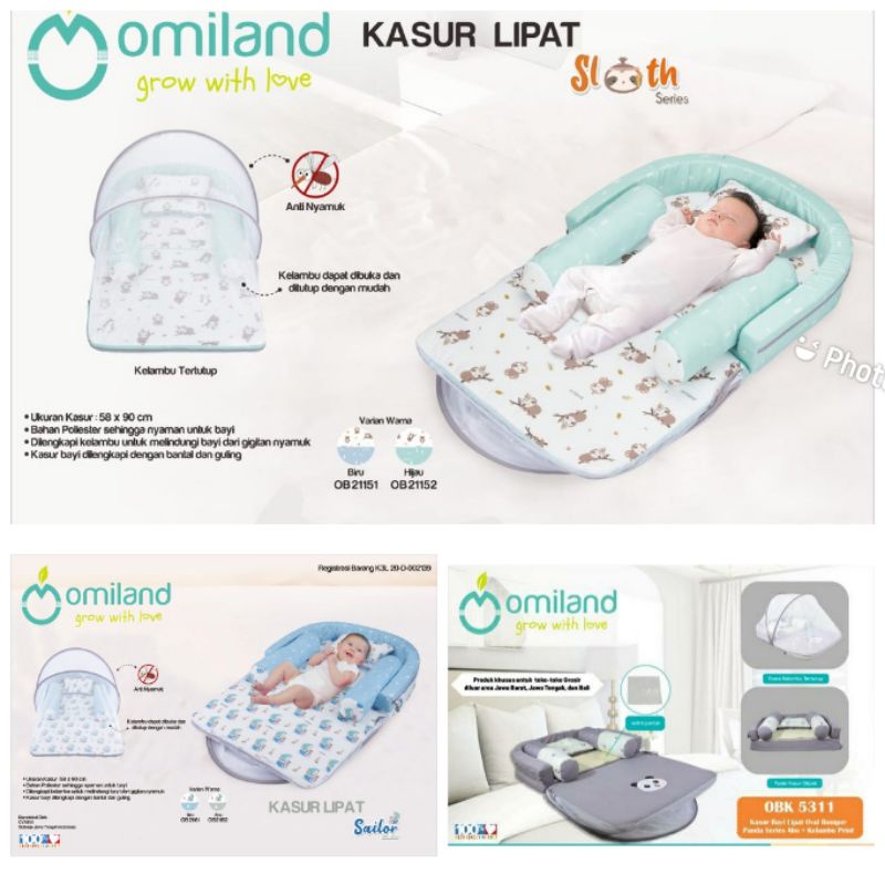 Kasur  bayi bumper  lipat + kelambu Omiland all varian