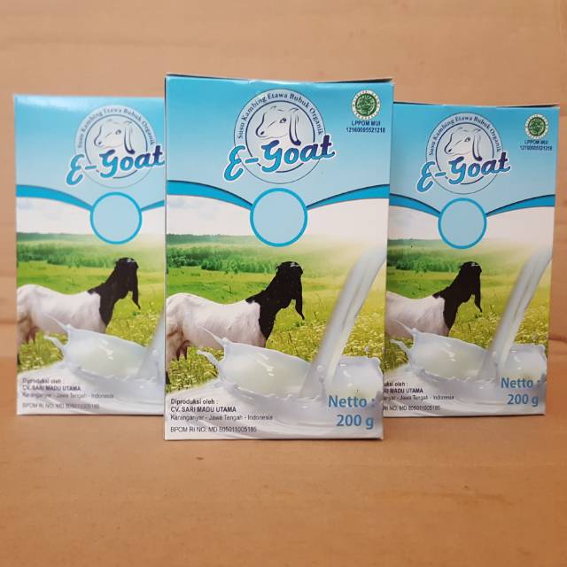 

Susu Kambing Etawa Bubuk Organik E-Goat netto 200 gram