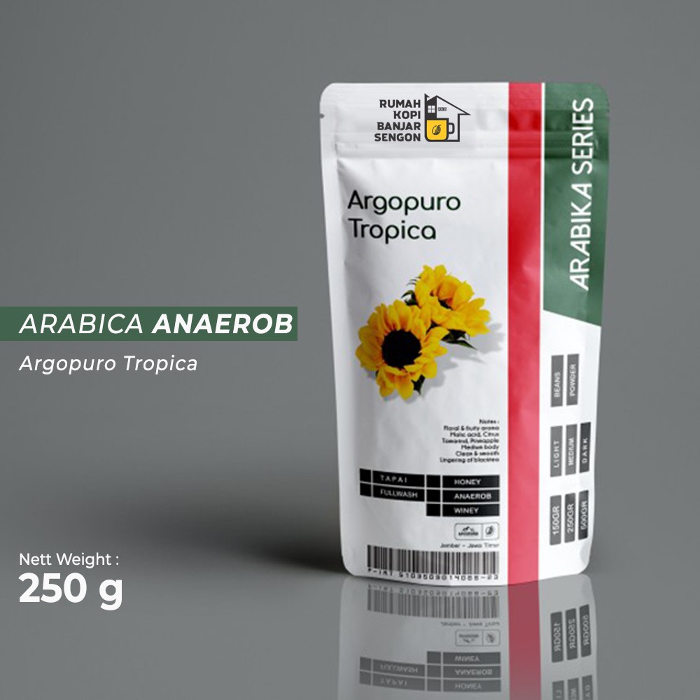 

KOPI ARABICA ARGOPURO ANAEROB 250 GRAM COFFEE RKB JEMBER