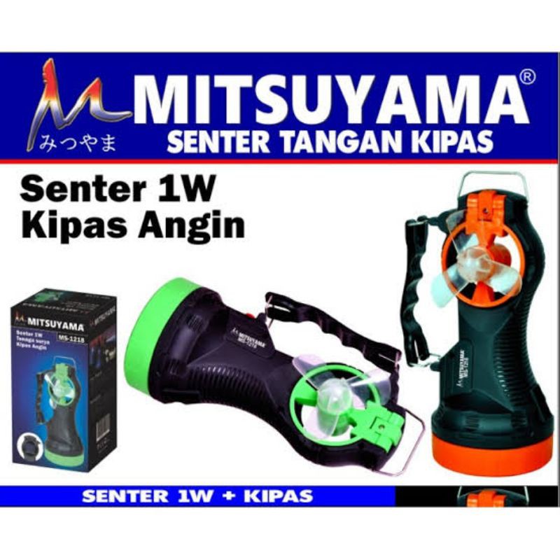 Senter Tangan 1W + kipas angin MS-1218 MITSUYAMA