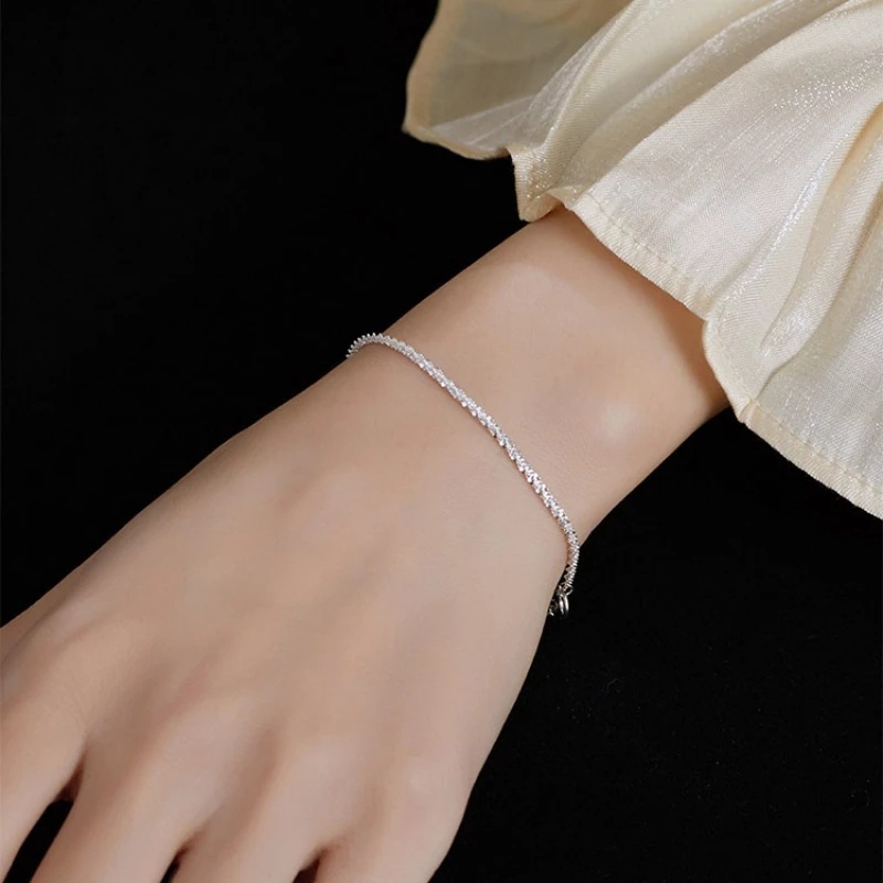 New 925 Sterling Silver Gypsophila Adjustable Bracelet &amp; Bangle For Women Fine Fashion Jewelry Wedding Party Gift