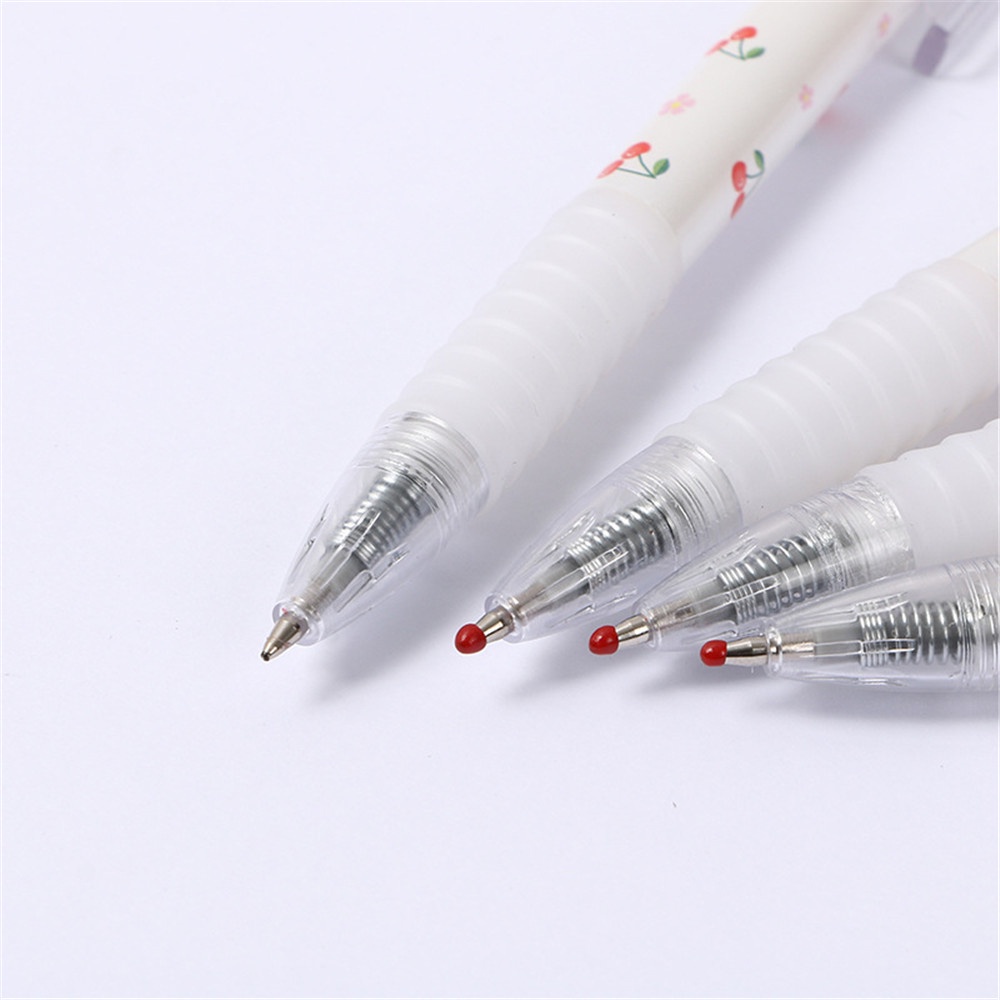 【COD Tangding】3pcs/set Creative Fruit Neutral Pressure Pen Student Stationery Cherry Pen Office Supplies Signature Pen