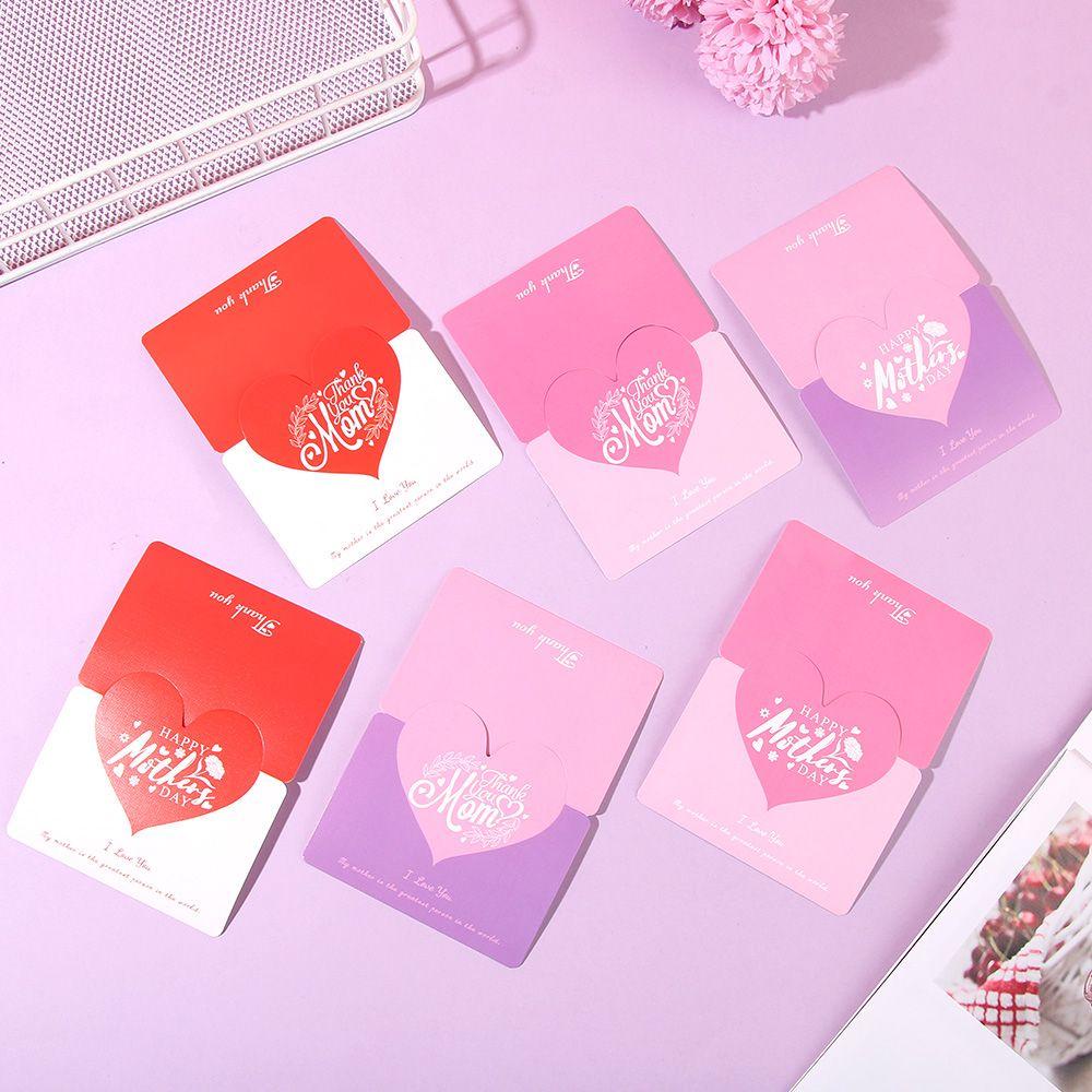 R-flower 10Pcs/Lot Kartu Ucapan Festival Blessing Card Ulang Tahun Love Heart