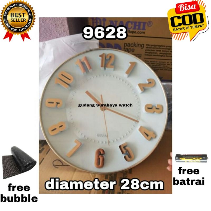 jam dinding souvenir 9628 gold