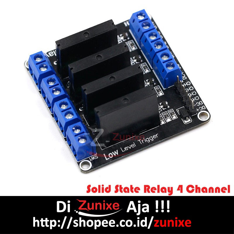 SSR Solid State Relay Module 4 Channel 5V DC untuk Arduino