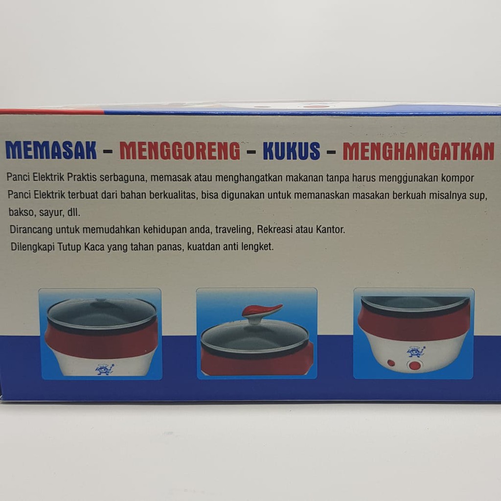 Steaming Pan Q2 18cm Tipe: 8518 / Panci Kukus Goreng Rebus Masak Hangatkan Elektrik