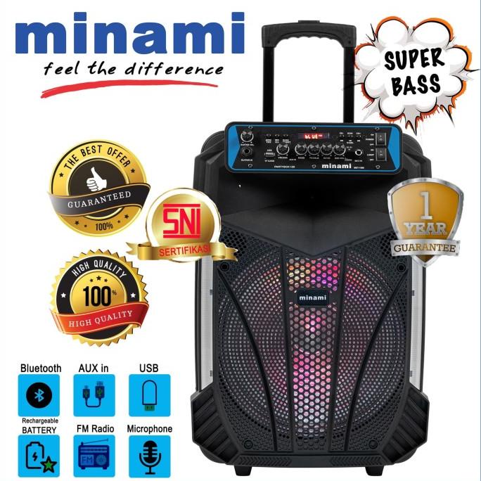 Minami PARTY BOX 120 SPEAKER AKTIF PORTABLE meeting bluetooth 12 inch