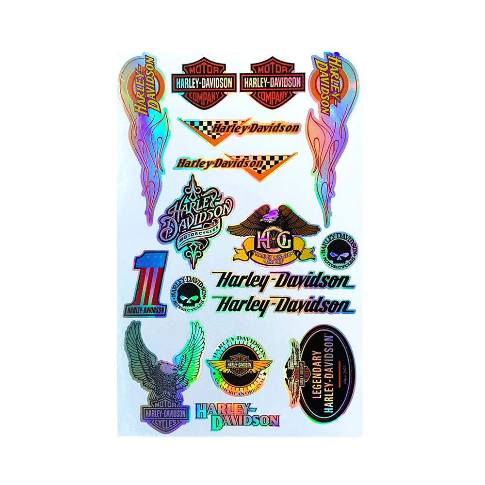 Stiker Vinyl Reflektif Laser Untuk Helm Motor Harley Davidson