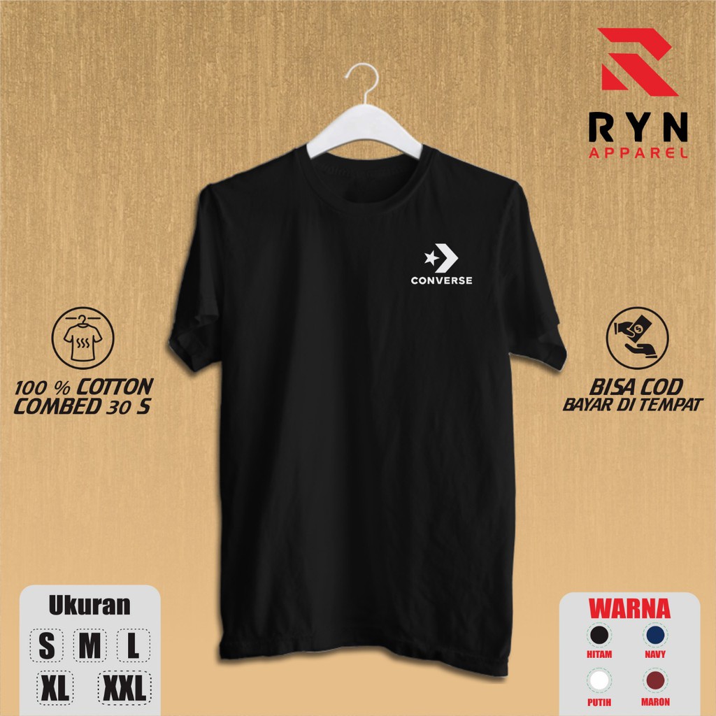 Kaos Converse Premium Distro Baju Brand Kaos Tshirt Pria Wanita Kaos Murah R7