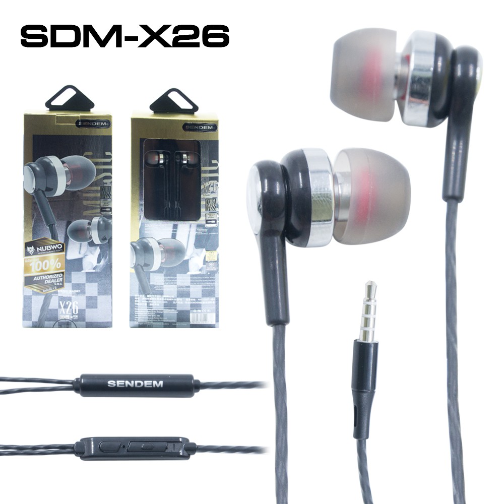 Earphone SENDEM X26 In-ear Earphone Headset Microphone With Extra Bass