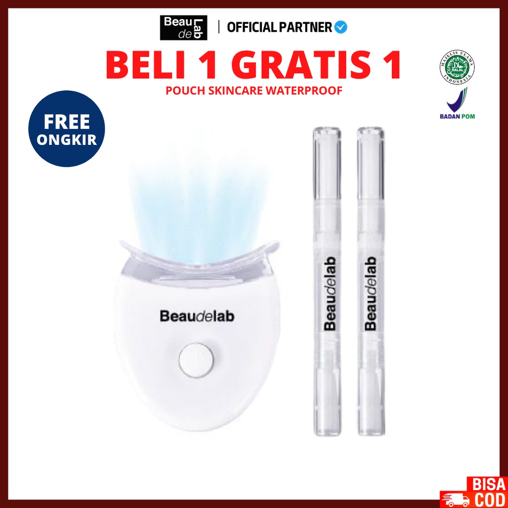 [ FREE GIFT ] Beaudelab Pro Teeth Whitening Kit Mini - Alat Pemutih Gigi Permanen Original BPOM