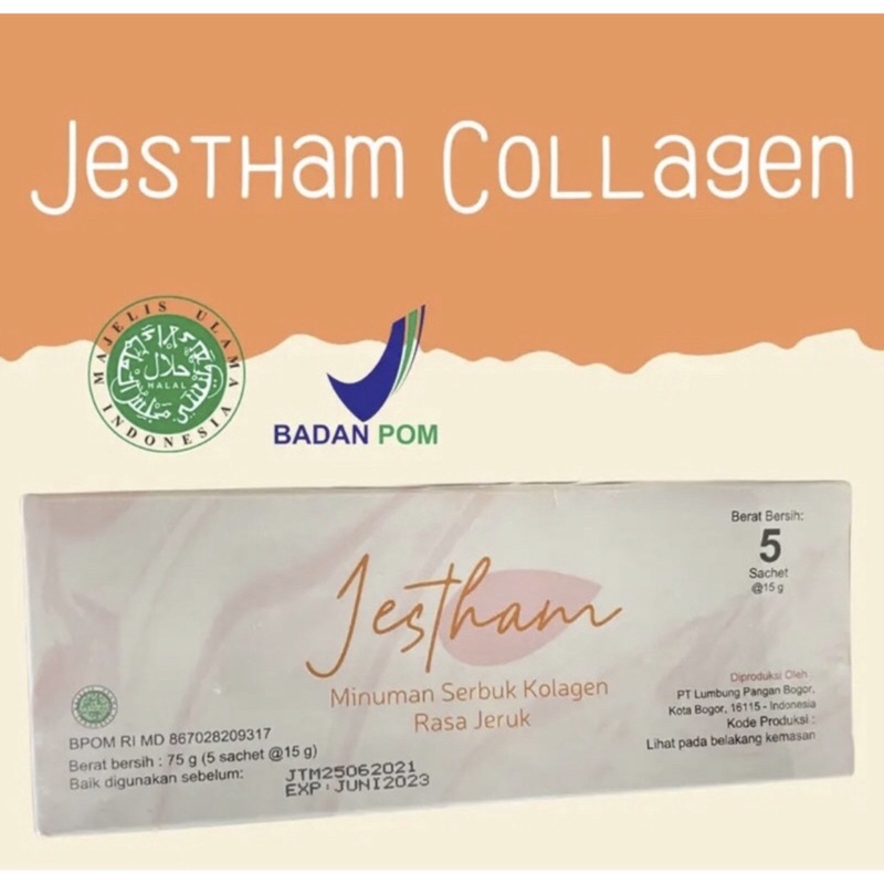 Collagen Jestham (VitC + Infus Whitening Vit C) Memutihkan Dosis tinggi