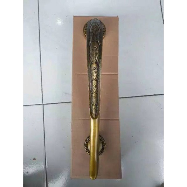 Handle Pintu / Gagang Pintu Rumah Pagar Aluminium Antik Motif Taring 37cm