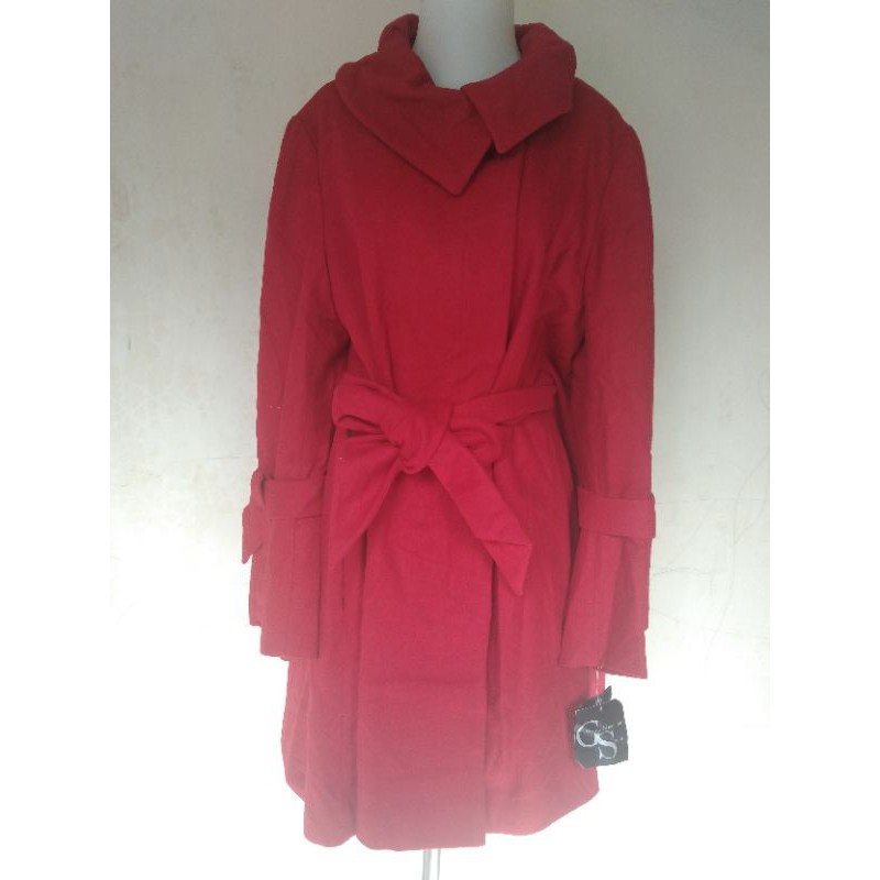 wool coat merah pl like new