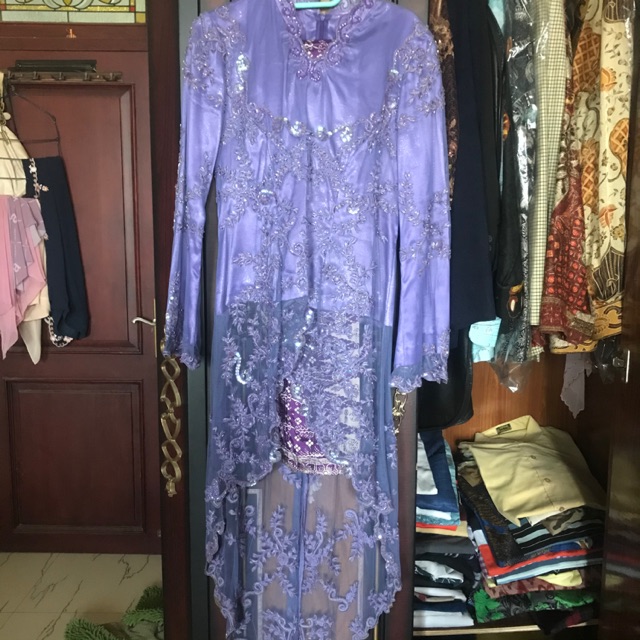 [PRELOVED] Set kebaya ungu + bawahan