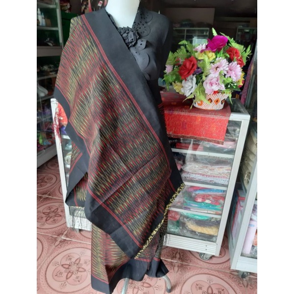 Hanya 1 set SONGKET JOMBIT HITAM TENUN TANGAN TARUTUNG