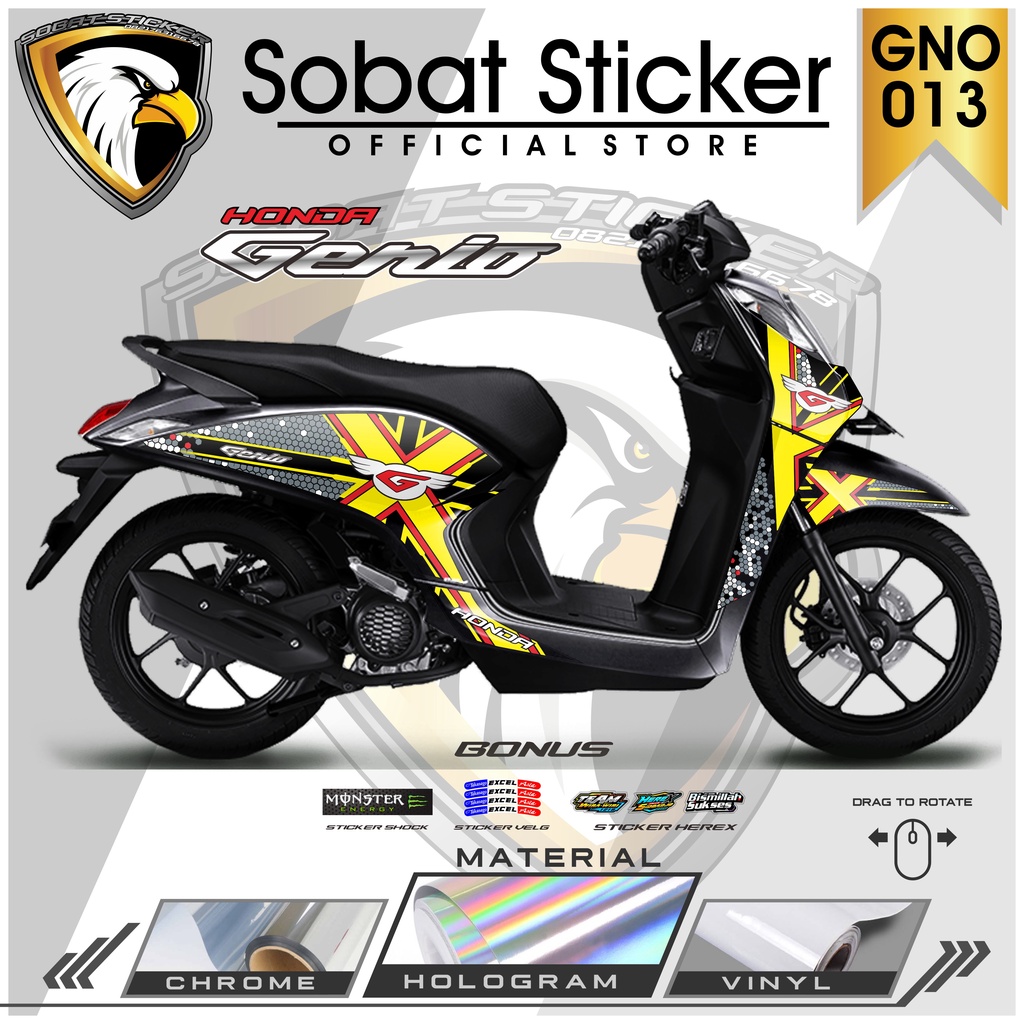 STRIPING GENIO - STRIPING HOLOGRAM HONDA GENIO TERBARU SB-013