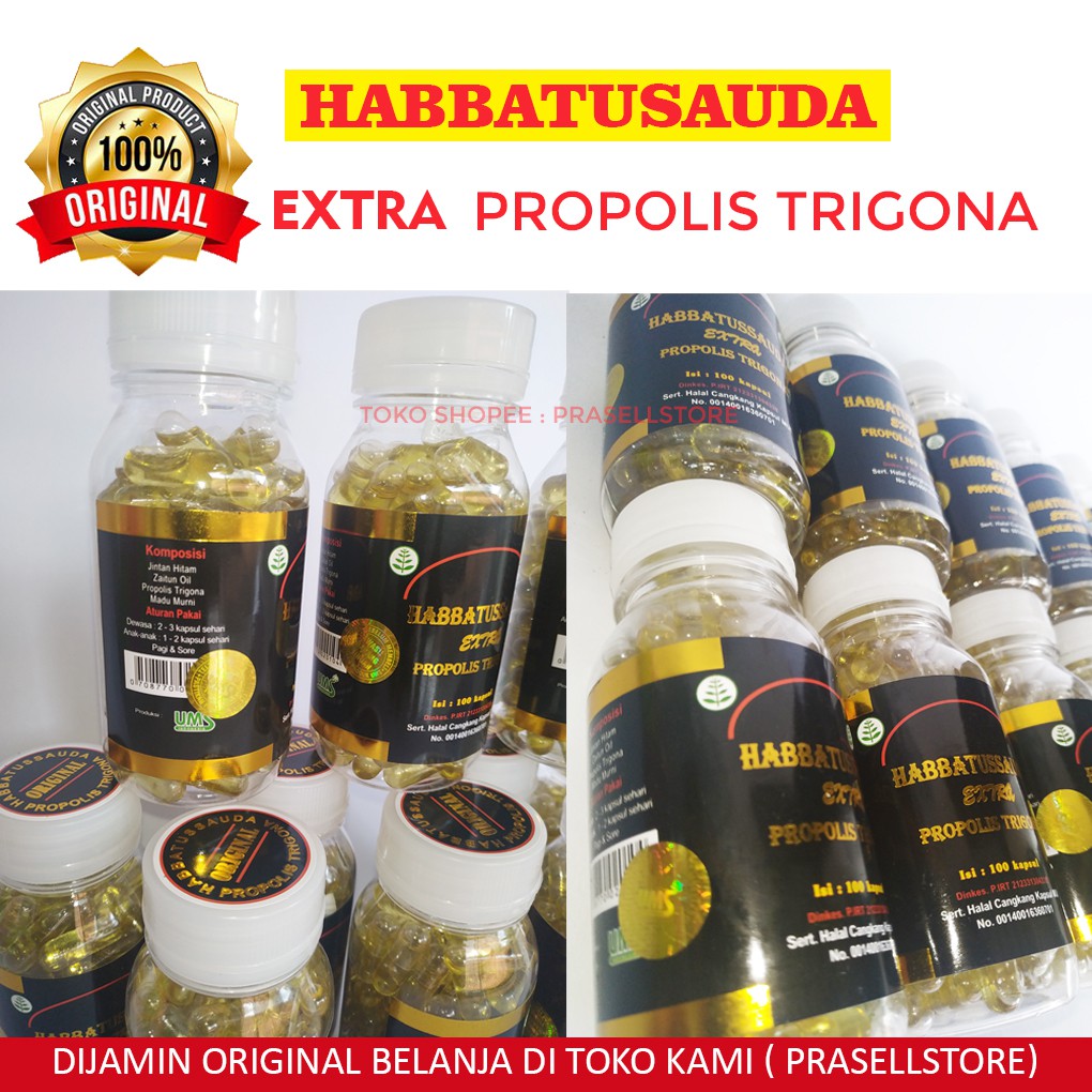 Habbatussauda Extra Propolis Trigona UMS Isi 100 Kapsul | UMS Original