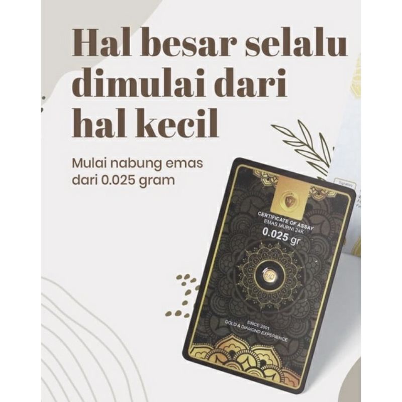 Mini gold Antam 0.025 LM 24k