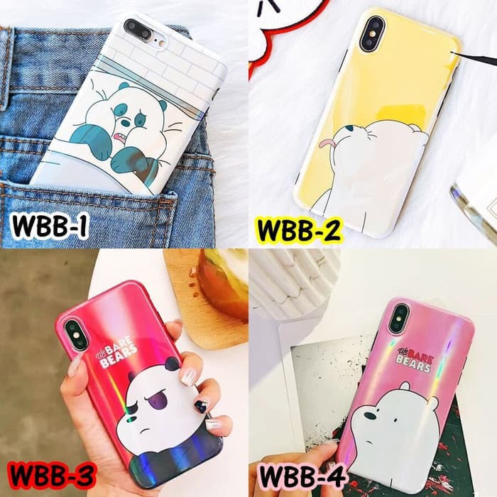 Hologram We Bare Bears Panda Laser Light Hologram Case OPPO F9,F7,F5,A3S,A83,A37,A71 AD 673