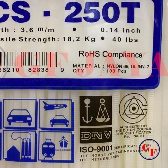 

► Kabel Ties / Tis Sigma CS 250 T / 25cm / 25 cm Hitam / Putih CS250T - Putih ♚