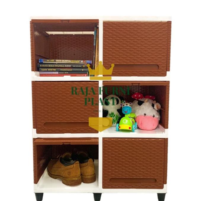 

Lemari Cabinet Plastik Serbaguna Club Flip DOUBLE susun 3