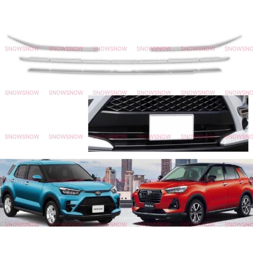 List Grill Bawah Radiator Raize Rocky 2021 2022 UP NON GR Chrome