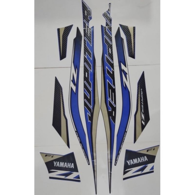 ) BAYAR DI TEMPAT) Striping Jupiter Z1 2021 Biru lis Decal stiker standar ori Jupiter Z1 2021 biru s